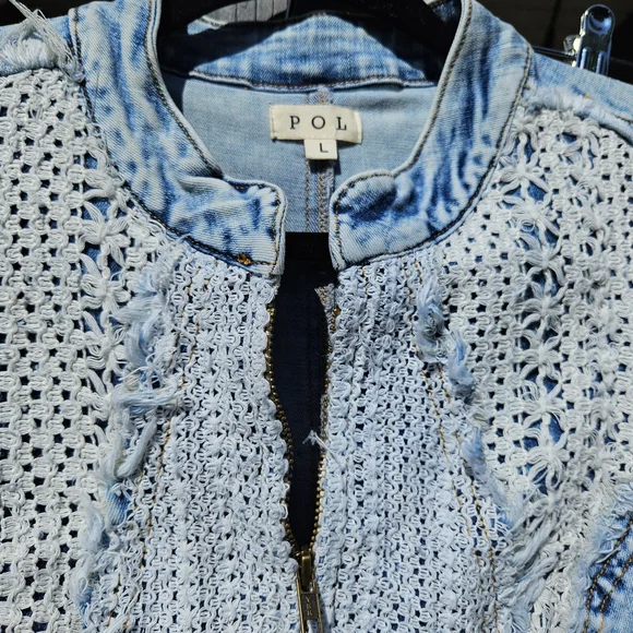 POL Lightwashed Blue Denim Women's Jumper - Picture 5 of 8